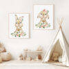 Little Bunny Pink Flowers Nursery Wall Art, Nursery Prints, Girl Nursery Decor, Printable File, SH05 Little Bunny Pink Flowers Nursery Wall Art, Nursery Prints, Girl Nursery Decor, Printable File, SH05