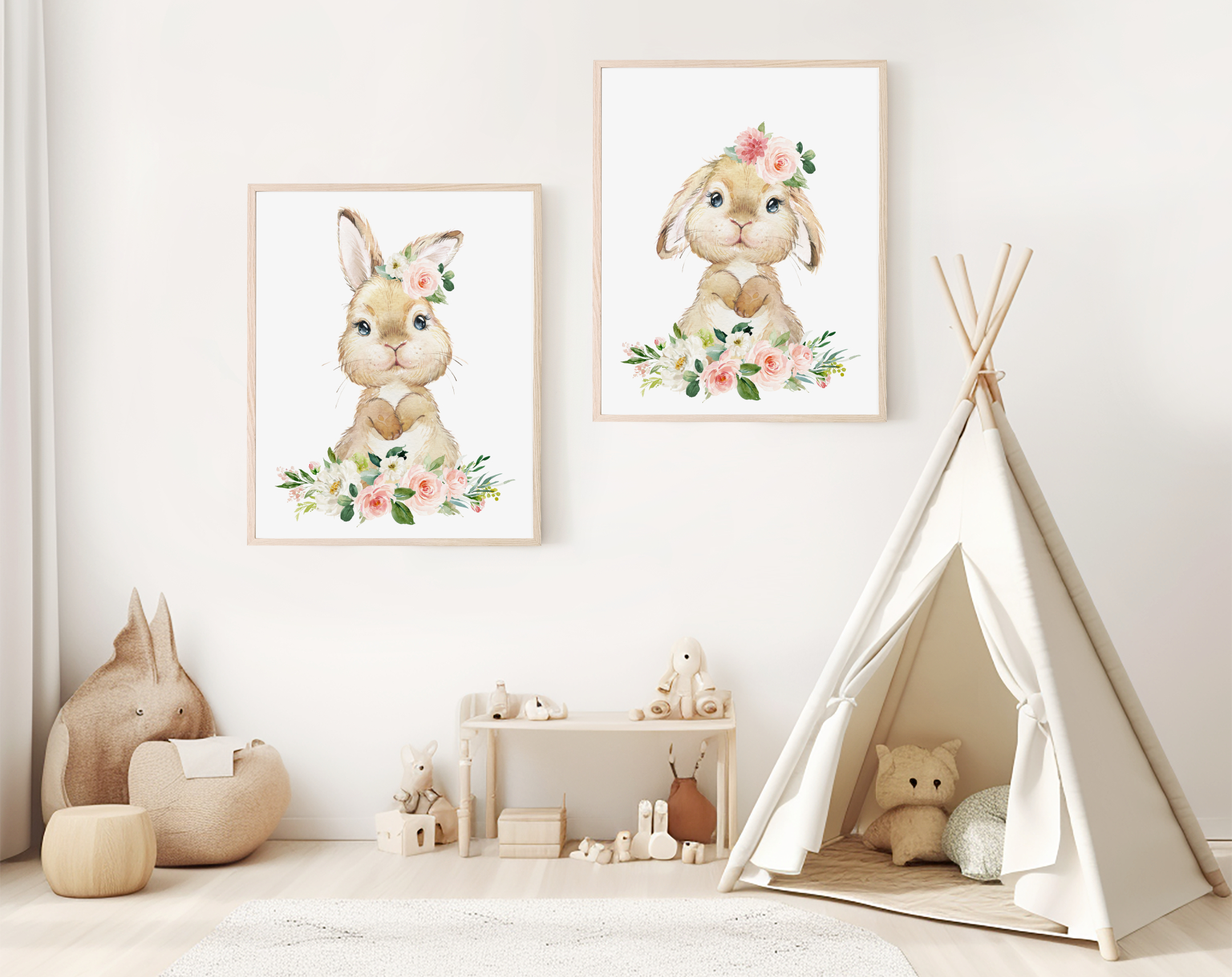 Little Bunny Pink Flowers Nursery Wall Art, Nursery Prints, Girl Nursery Decor, Printable File, SH05 Little Bunny Pink Flowers Nursery Wall Art, Nursery Prints, Girl Nursery Decor, Printable File, SH05