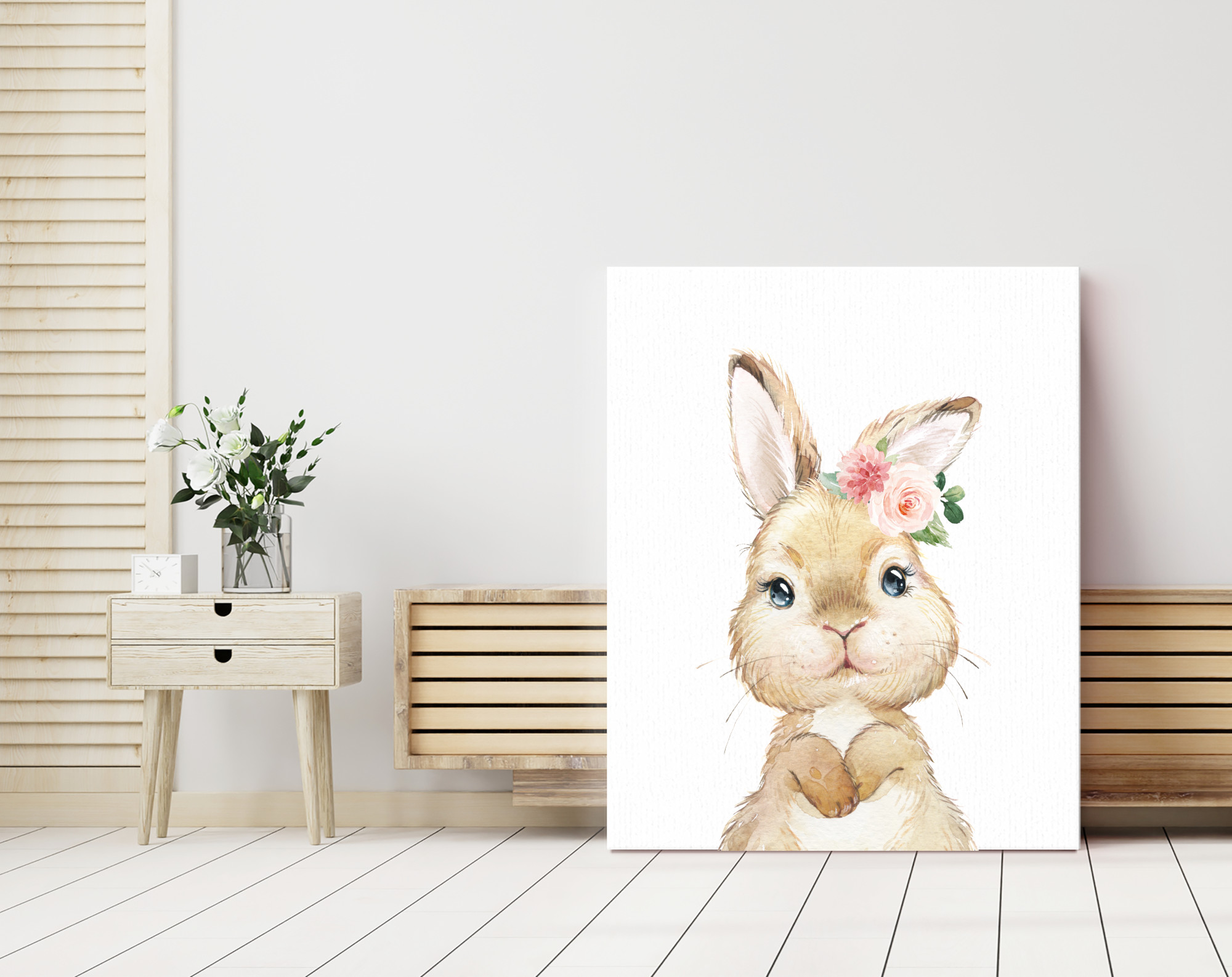 Cute Bunny Pink Flowers Nursery Wall Art, Nursery Prints, Girl Nursery Decor, Printable File, SH05 Cute Bunny Pink Flowers Nursery Wall Art, Nursery Prints, Girl Nursery Decor, Printable File, SH05