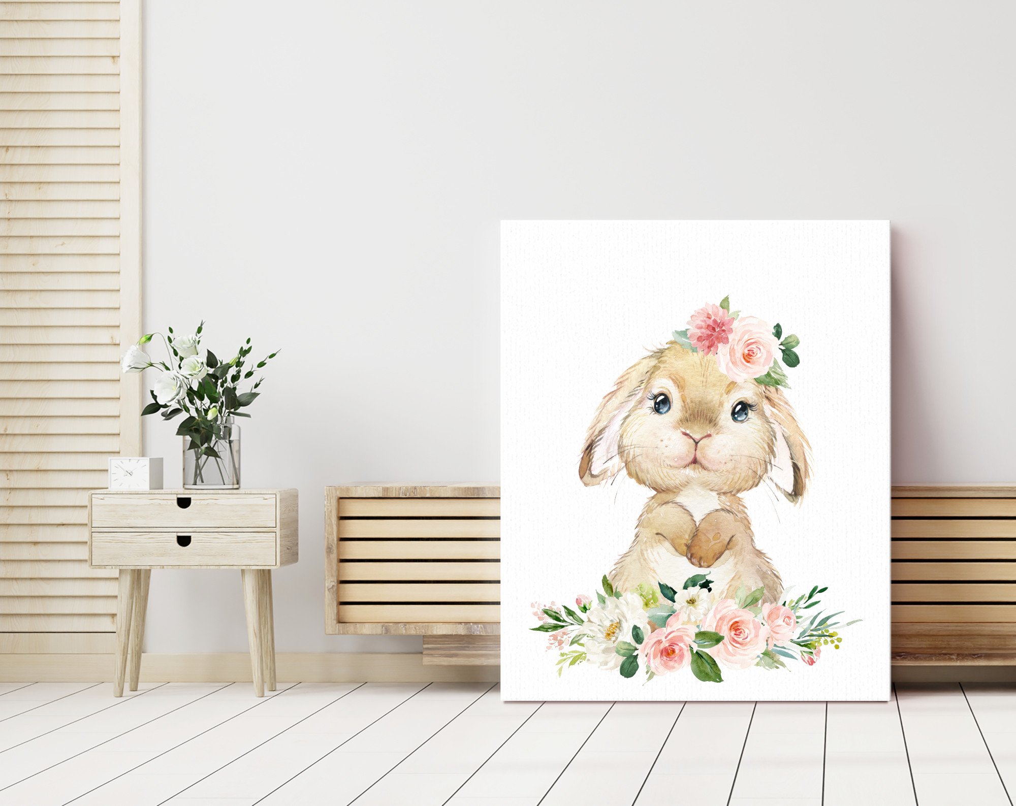Little Bunny Pink Flowers Nursery Wall Art, Nursery Prints, Girl Nursery Decor, Printable File, SH05 Little Bunny Pink Flowers Nursery Wall Art, Nursery Prints, Girl Nursery Decor, Printable File, SH05