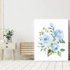 Blue Flowers Nursery Prints, Nursery Wall Art, Boy Nursery Decor, Printable File, SH10