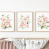 Pink Flowers Nursery Prints, Nursery Wall Art, Girl Nursery Decor, Printable File, SH10 Pink Flowers Nursery Prints, Nursery Wall Art, Girl Nursery Decor, Printable File, SH10