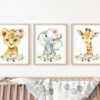 Pink Flowers Jungle Animals Nursery Prints, Nursery Wall Art, Girl Nursery Decor, Printable File, SH11 Pink Flowers Jungle Animals Nursery Prints, Nursery Wall Art, Girl Nursery Decor, Printable File, SH11