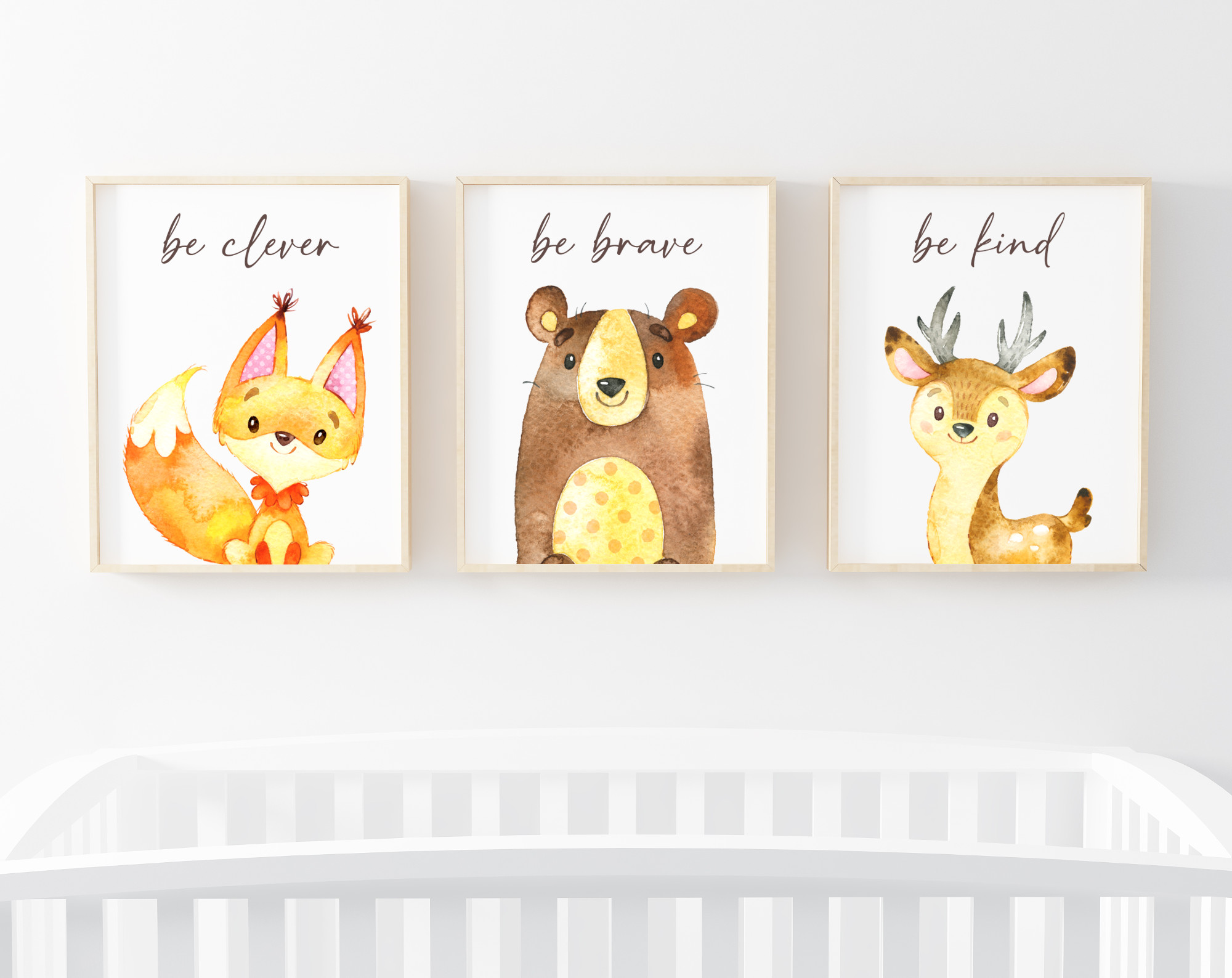 Woodland Animals Quotes Nursery Prints, Nursery Wall Art, Gender Neutral, Printable File, SH27