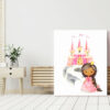African American Princess Nursery Print, Nursery Wall Art, Girl Nursery Decor, Printable File, SH38