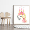 Princess Nursery Print, Nursery Wall Art, Girl Nursery Decor, Printable File, SH38