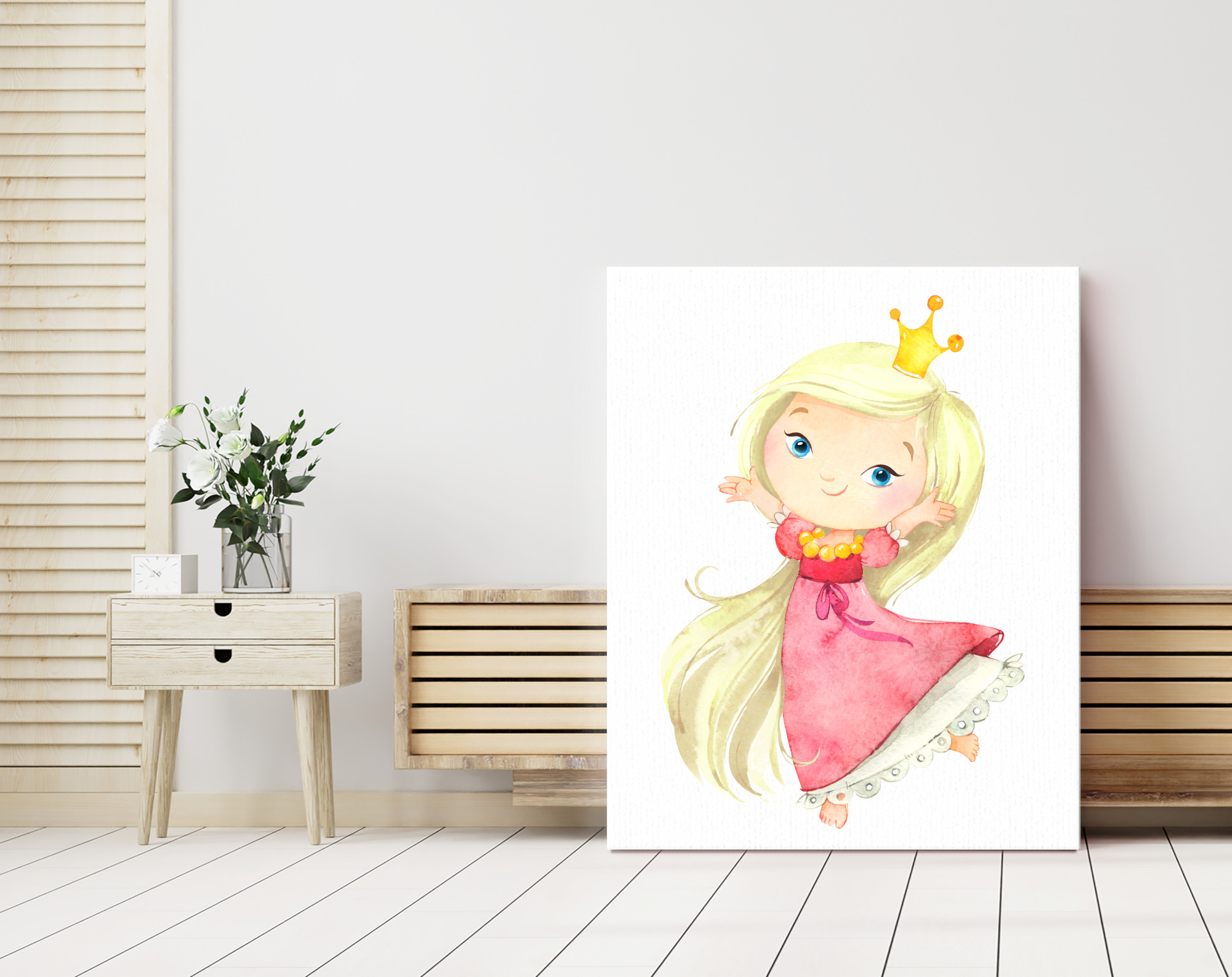 Princess Nursery Wall Art, Nursery Prints, Girl Nursery Decor, Printable File, SH38