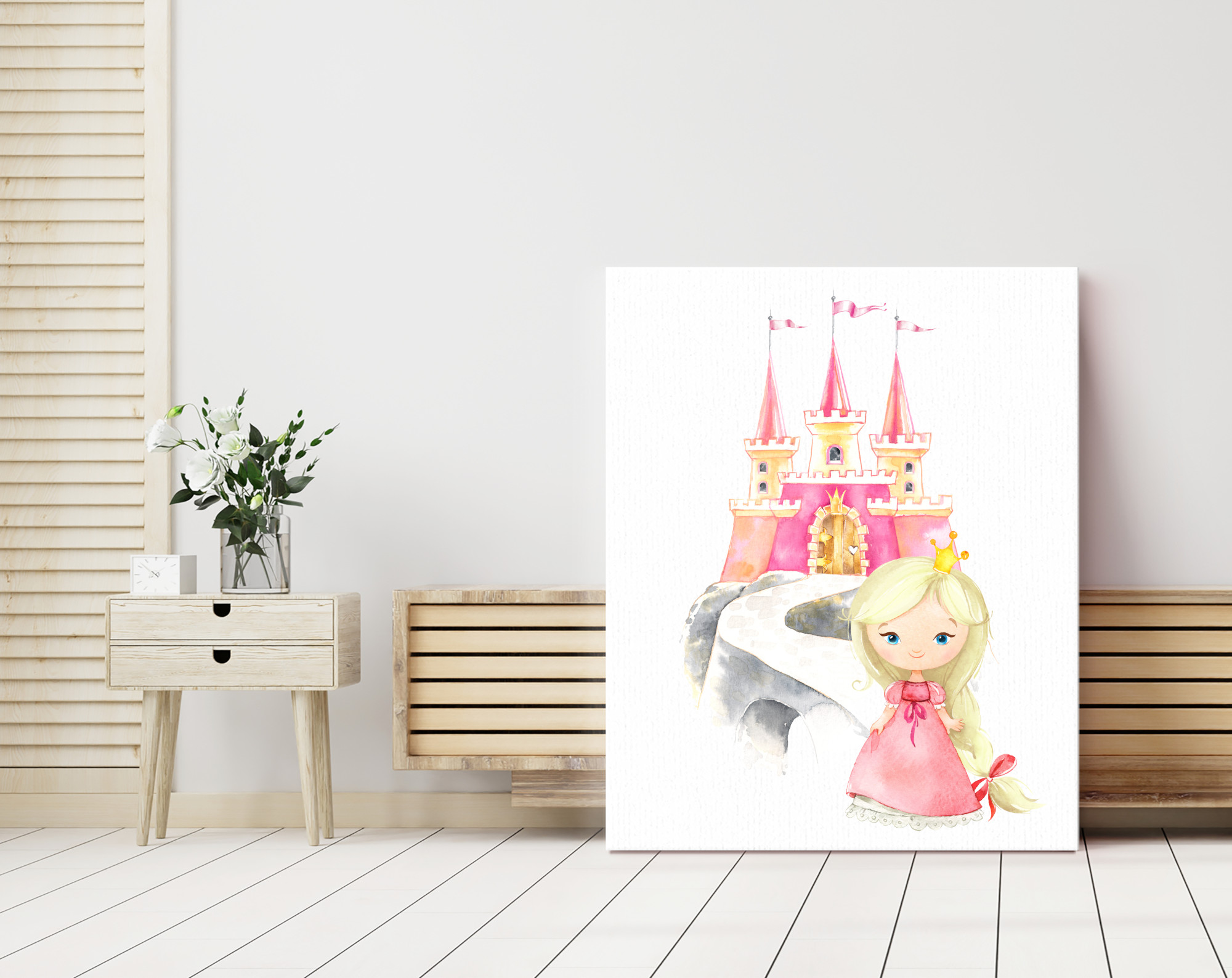 Princess Nursery Print, Nursery Wall Art, Girl Nursery Decor, Printable File, SH38