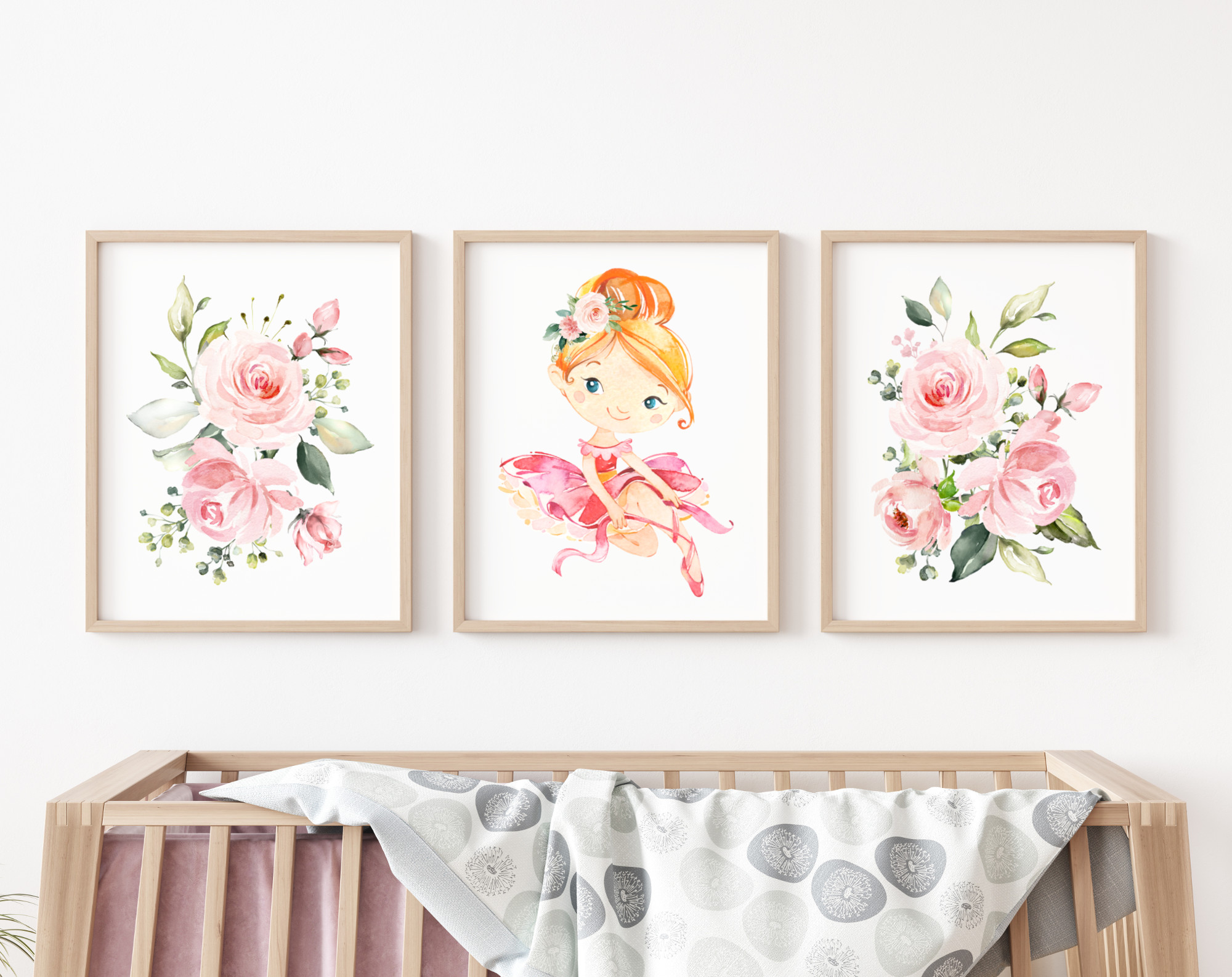 Cute Ballerina Nursery Wall Art, Nursery Prints, Girl Nursery Decor, Printable File, SH39 Cute Ballerina Nursery Wall Art, Nursery Prints, Girl Nursery Decor, Printable File, SH39