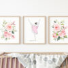 Ballerina Nursery Prints, Nursery Wall Art, Girl Nursery Decor, Printable File, SH39