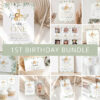 Safari Animals First Birthday Bundle, Boy Birthday, Printable File, Edit Yourself, SH23 Safari Animals First Birthday Bundle, Boy Birthday, Printable File, Edit Yourself, SH23