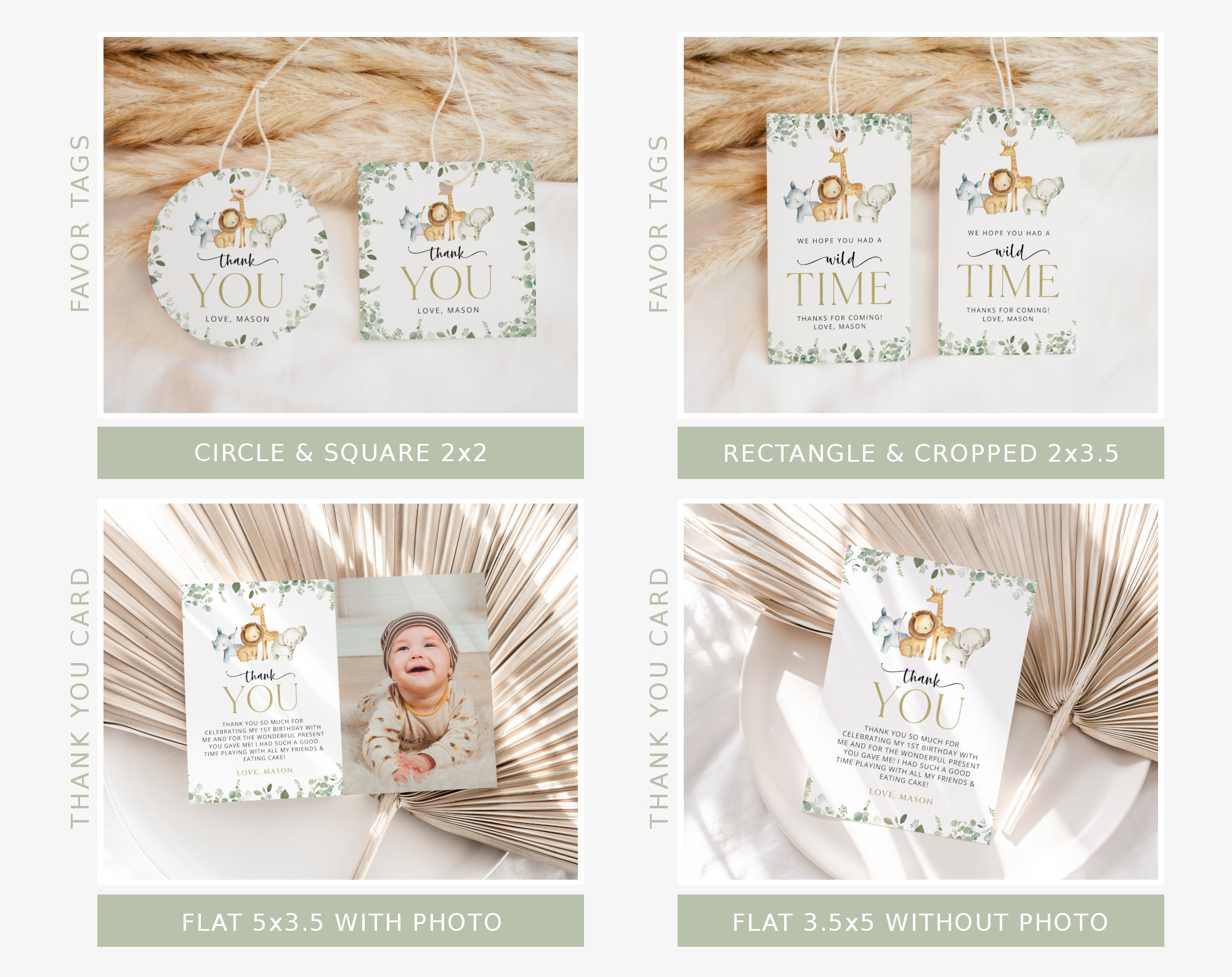 Safari Animals First Birthday Bundle, Boy Birthday, Printable File, Edit Yourself, SH23 Safari Animals First Birthday Bundle, Boy Birthday, Printable File, Edit Yourself, SH23