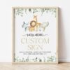 Safari Animals Custom Sign, Birthday Sign, First Birthday, Boy Birthday, Printable File, Edit Yourself, SH23