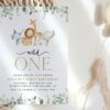 SH23 Invitation 3 Safari Animals First Birthday Invitation, Birthday Stationery, Boy Birthday, Printable File, Edit Yourself, SH23