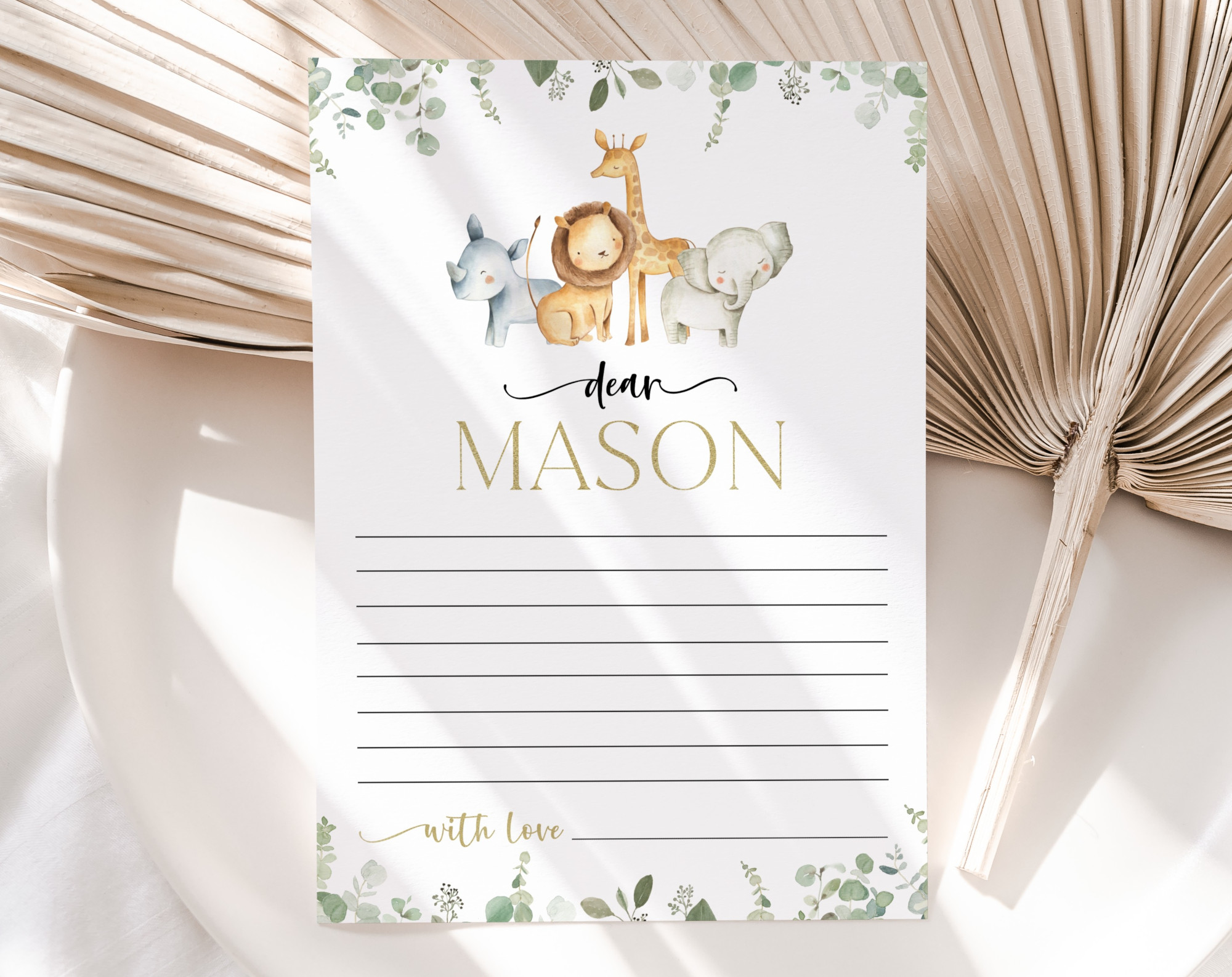 Safari Animals Time Capsule, First Birthday, Boy Birthday, Printable File, Edit Yourself, SH23 Safari Animals Time Capsule, First Birthday, Boy Birthday, Printable File, Edit Yourself, SH23