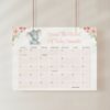 Little Elephant Guess the Due Date, Baby Shower Game, Girl Baby Shower, Printable File, Edit Yourself, SH07 Little Elephant Guess the Due Date, Baby Shower Game, Girl Baby Shower, Printable File, Edit Yourself, SH07