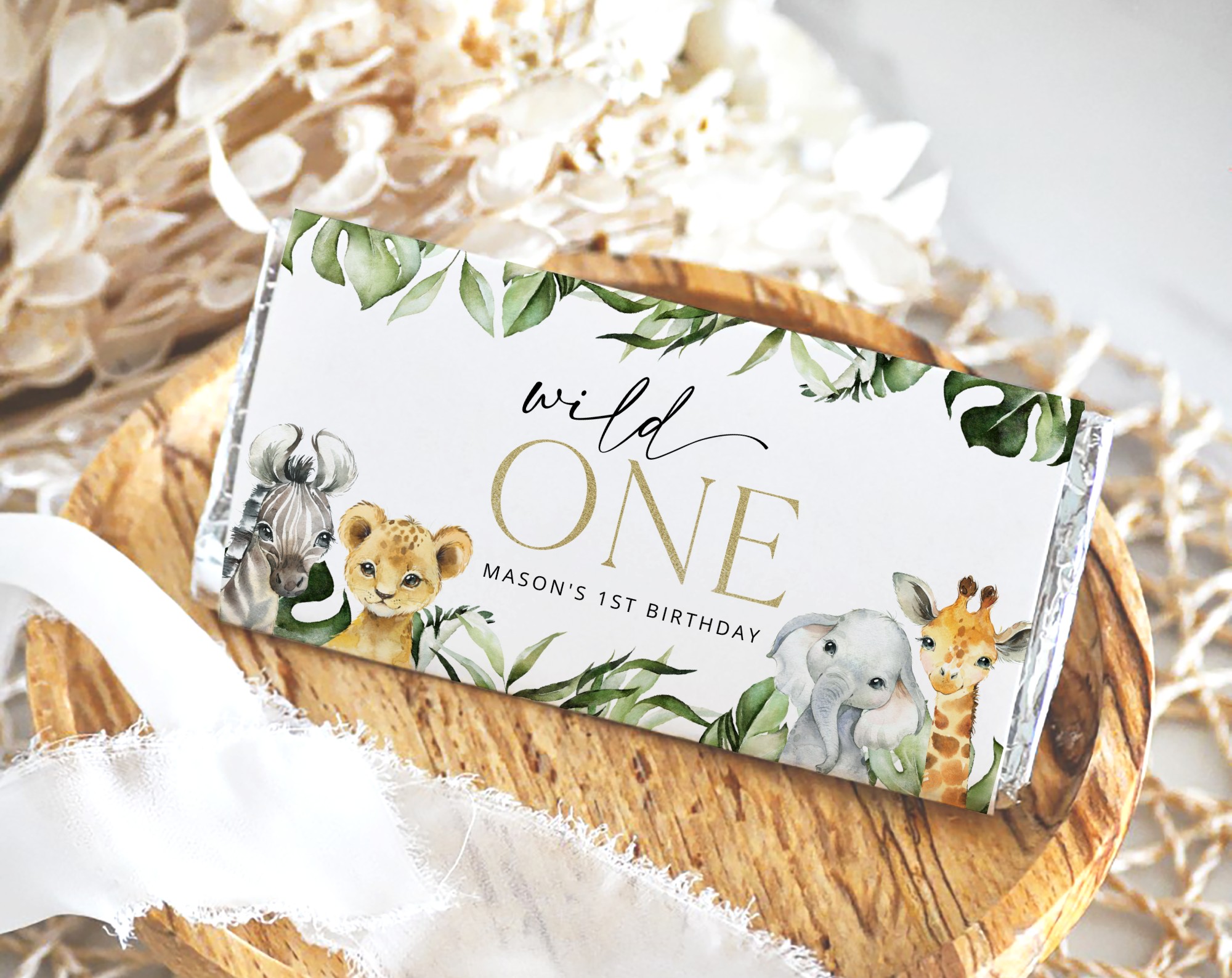 Jungle Animals Chocolate Bar Wrapper, Candy Bar Wrapper, First Birthday, Boy Birthday, Printable File, Edit Yourself, SH22 Jungle Animals Chocolate Bar Wrapper, Candy Bar Wrapper, First Birthday, Boy Birthday, Printable File, Edit Yourself, SH22