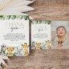 Jungle Animals Thank You Card, First Birthday, Boy Birthday, Printable File, Edit Yourself, SH22 Jungle Animals Thank You Card, First Birthday, Boy Birthday, Printable File, Edit Yourself, SH22