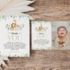 Safari Animals Thank You Card, First Birthday, Boy Birthday, Printable File, Edit Yourself, SH23