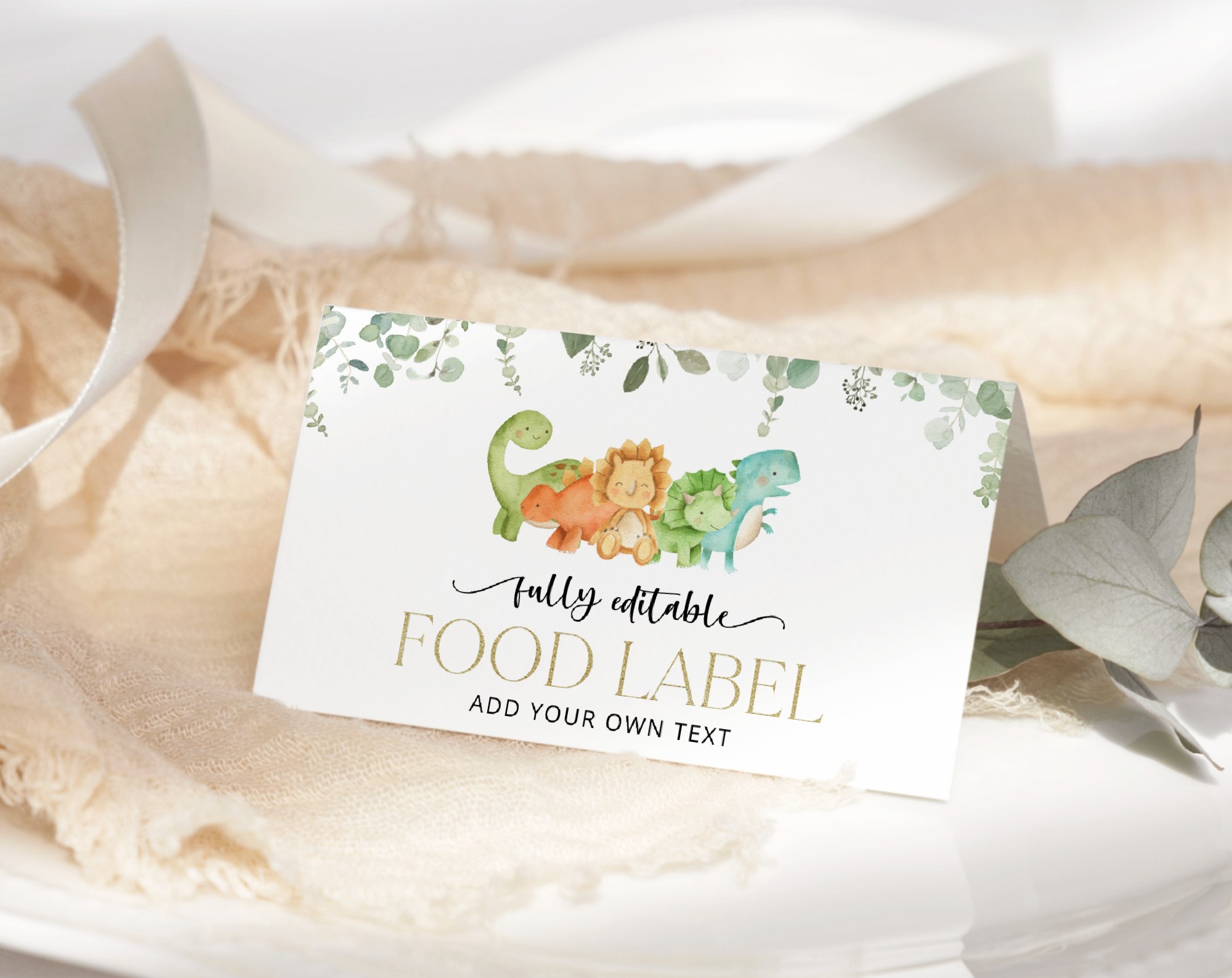 Cute Dinosaurs Food Label, First Birthday, Boy Birthday, Printable File, Edit Yourself, SH25 Cute Dinosaurs Food Label, First Birthday, Boy Birthday, Printable File, Edit Yourself, SH25