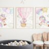 Colorful Unicorn Nursery Prints, Nursery Wall Art, Girl Nursery Decor, Printable File, SH26 Colorful Unicorn Nursery Prints, Nursery Wall Art, Girl Nursery Decor, Printable File, SH26