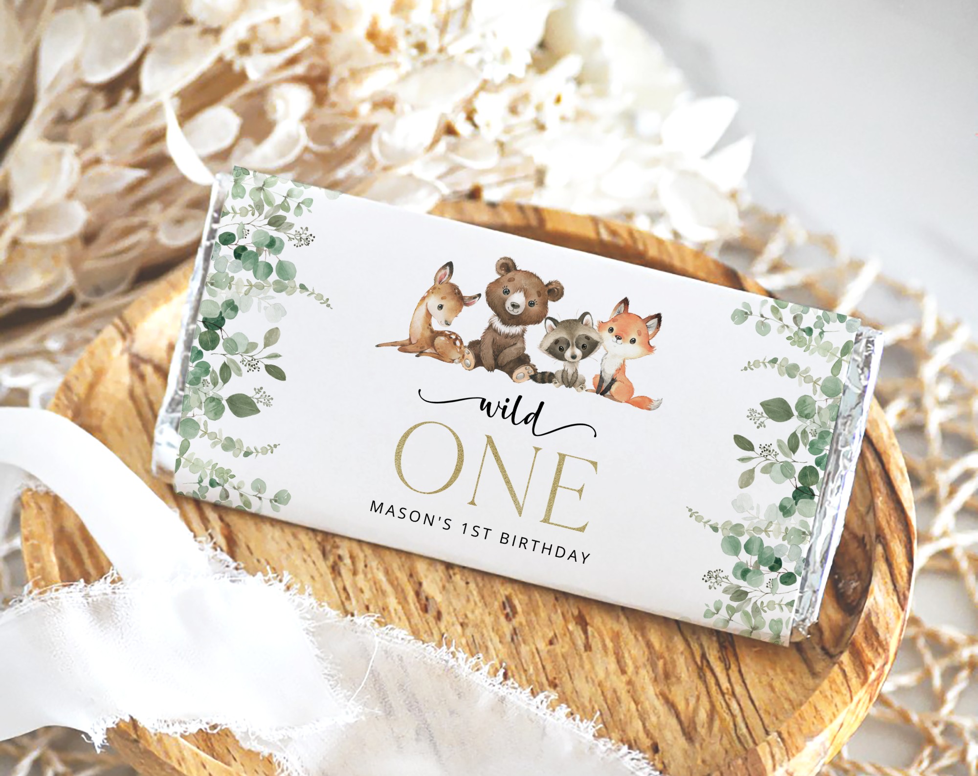 Forest Animals Chocolate Bar Wrapper, Candy Bar Wrapper, First Birthday, Printable File, Edit Yourself, SH28 Forest Animals Chocolate Bar Wrapper, Candy Bar Wrapper, First Birthday, Printable File, Edit Yourself, SH28