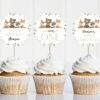 Forest Animals Cupcake Toppers, First Birthday, Printable File, Edit Yourself, SH28 Forest Animals Cupcake Toppers, First Birthday, Printable File, Edit Yourself, SH28