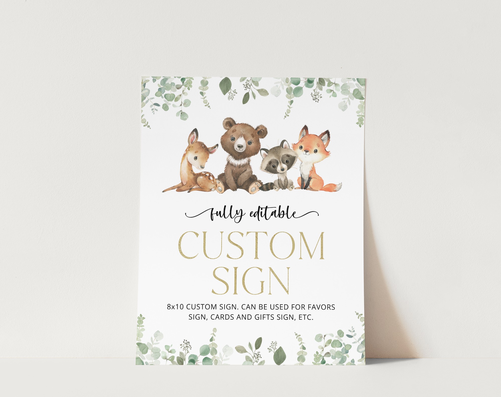 Forest Animals Custom Sign, Birthday Sign, First Birthday, Printable File, Edit Yourself, SH28 Forest Animals Custom Sign, Birthday Sign, First Birthday, Printable File, Edit Yourself, SH28