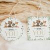 Forest Animals Favor Tags, Gift Tags, First Birthday, Printable File, Edit Yourself, SH28