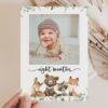 Forest Animals First Year Photos, First Birthday, Printable File, Edit Yourself, SH28