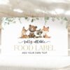 Forest Animals Food Label, First Birthday, Printable File, Edit Yourself, SH28