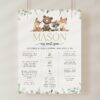 Forest Animals Milestone Sign, Birthday Sign, First Birthday, Printable File, Edit Yourself, SH28
