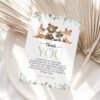 Forest Animals Thank You Card, First Birthday, Printable File, Edit Yourself, SH28 Forest Animals Thank You Card, First Birthday, Printable File, Edit Yourself, SH28
