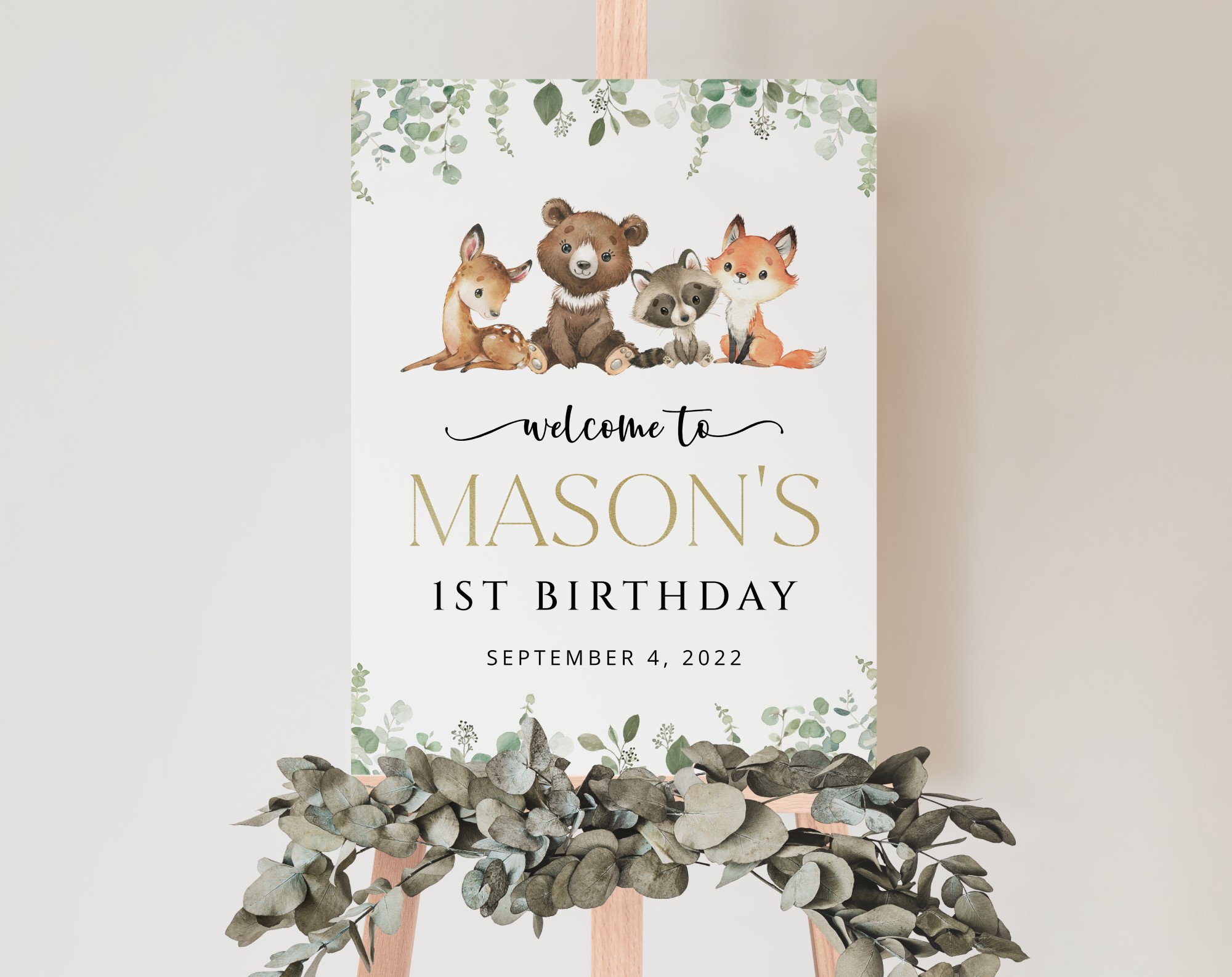 Forest Animals Welcome Sign, Birthday Sign, First Birthday, Printable File, Edit Yourself, SH28 Forest Animals Welcome Sign, Birthday Sign, First Birthday, Printable File, Edit Yourself, SH28