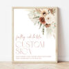 Boho Flowers Custom Sign, Wedding Sign, Printable File, Edit Yourself, SH32