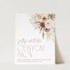 Boho Flowers Custom Sign, Wedding Sign, Printable File, Edit Yourself, SH32