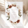 Boho Flowers Wedding Invitation Set, Wedding Stationery, Printable File, Edit Yourself, SH32 Boho Flowers Wedding Invitation Set, Wedding Stationery, Printable File, Edit Yourself, SH32