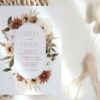 Boho Flowers Wedding Invitation Set, Wedding Stationery, Printable File, Edit Yourself, SH32 Boho Flowers Wedding Invitation Set, Wedding Stationery, Printable File, Edit Yourself, SH32
