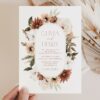 Boho Flowers Wedding Invitation Set, Wedding Stationery, Printable File, Edit Yourself, SH32 Boho Flowers Wedding Invitation Set, Wedding Stationery, Printable File, Edit Yourself, SH32