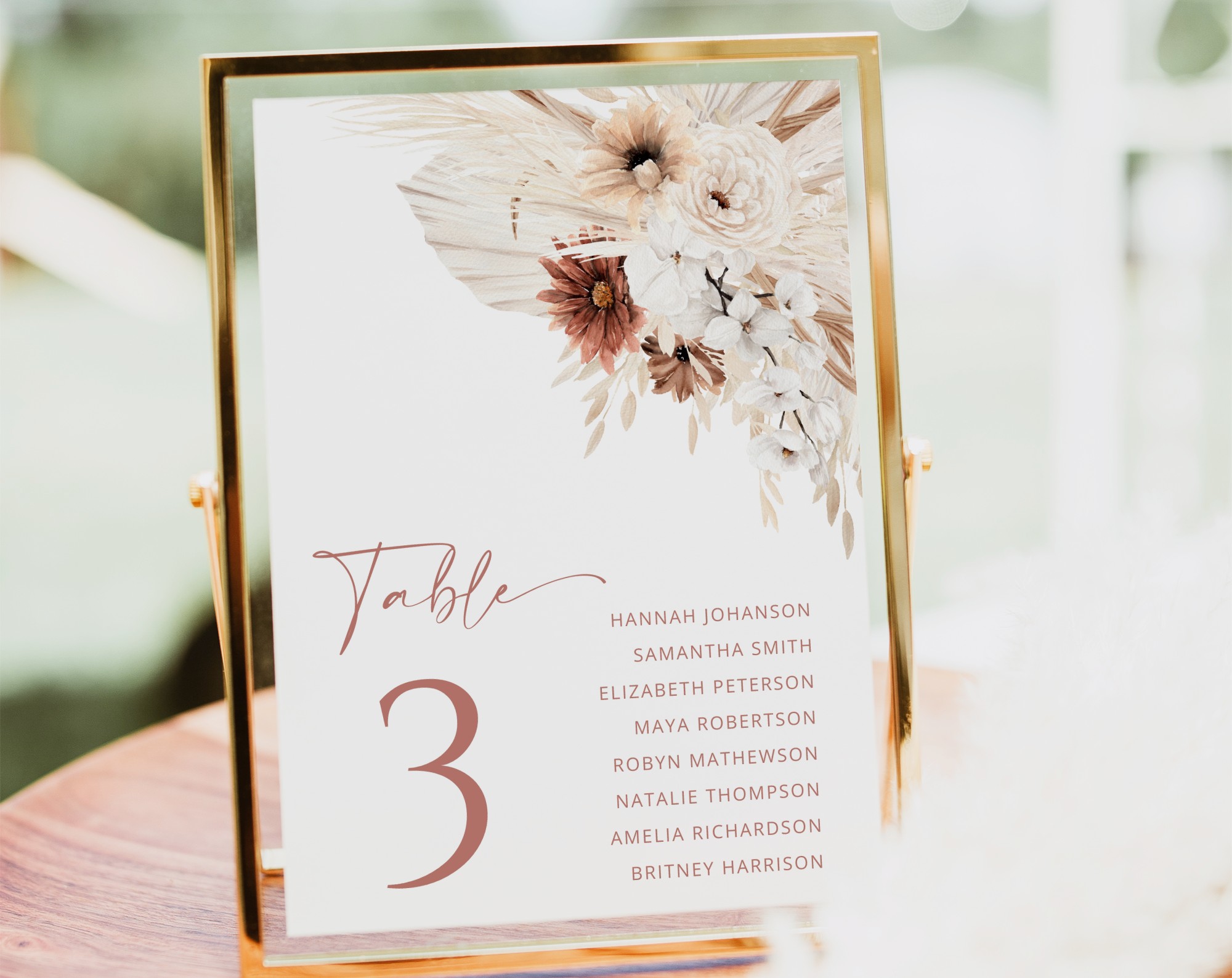 Pampas Grass Terracotta Table Number Sign, Bridal Shower Sign, Printable File, Edit Yourself, SH13 Pampas Grass Terracotta Table Number Sign, Bridal Shower Sign, Printable File, Edit Yourself, SH13