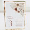 Pampas Grass Terracotta Table Number Sign, Bridal Shower Sign, Printable File, Edit Yourself, SH13