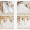Boho Flowers Wedding Bundle, Printable File, Edit Yourself, SH32