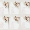 Boho Flowers Seating Cards, Wedding Stationery, Printable File, Edit Yourself, SH32