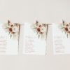 Boho Flowers Seating Cards, Wedding Stationery, Printable File, Edit Yourself, SH32