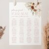 Boho Flowers Seating Chart, Wedding Sign, Printable File, Edit Yourself, SH32