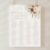 Boho Flowers Seating Chart, Wedding Sign, Printable File, Edit Yourself, SH32