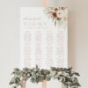 Boho Flowers Seating Chart, Wedding Sign, Printable File, Edit Yourself, SH32