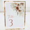 Boho Flowers Table Number Sign, Wedding Sign, Printable File, Edit Yourself, SH32