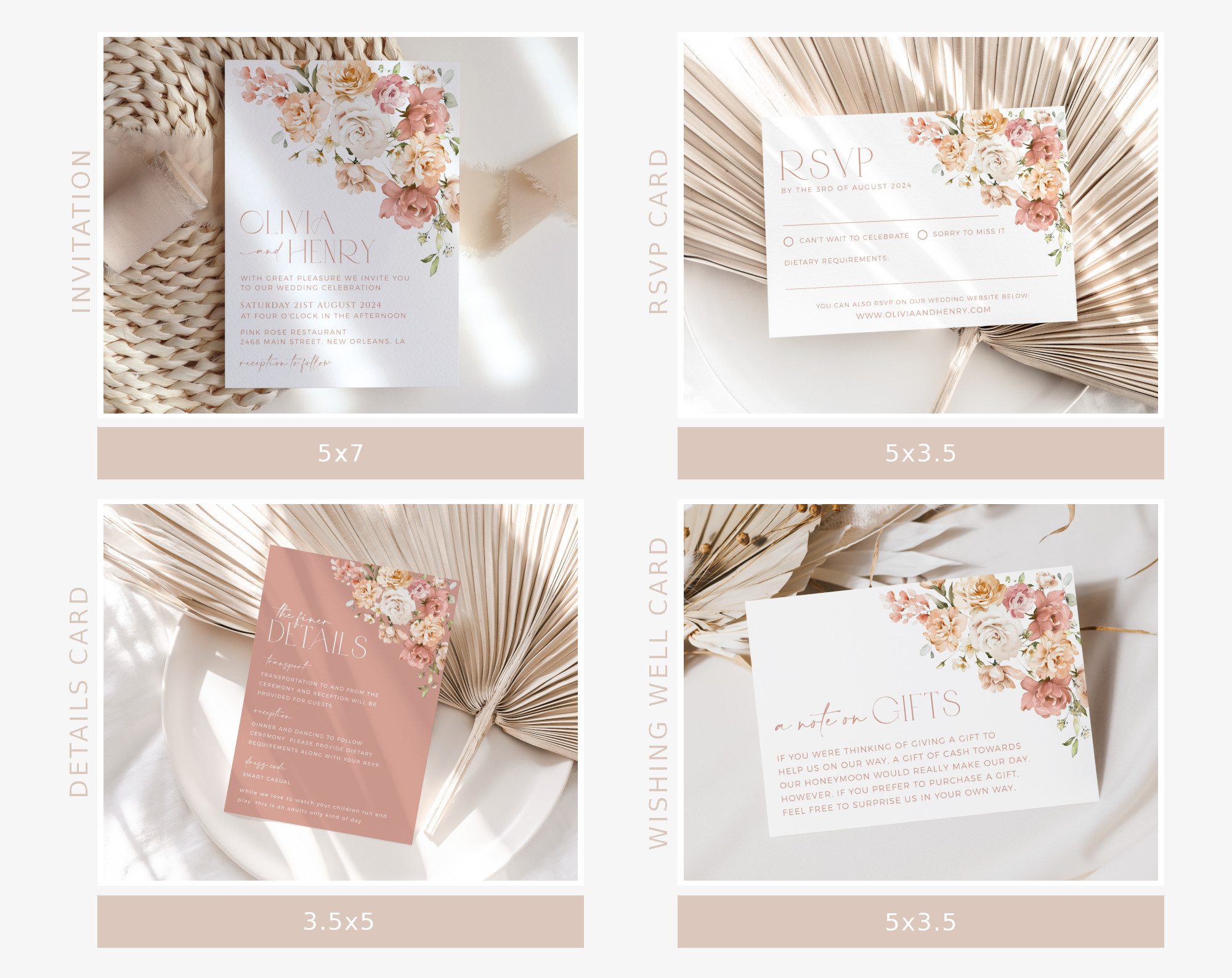 Dusty Rose Flowers Wedding Bundle, Printable File, Edit Yourself, SH37 Dusty Rose Flowers Wedding Bundle, Printable File, Edit Yourself, SH37
