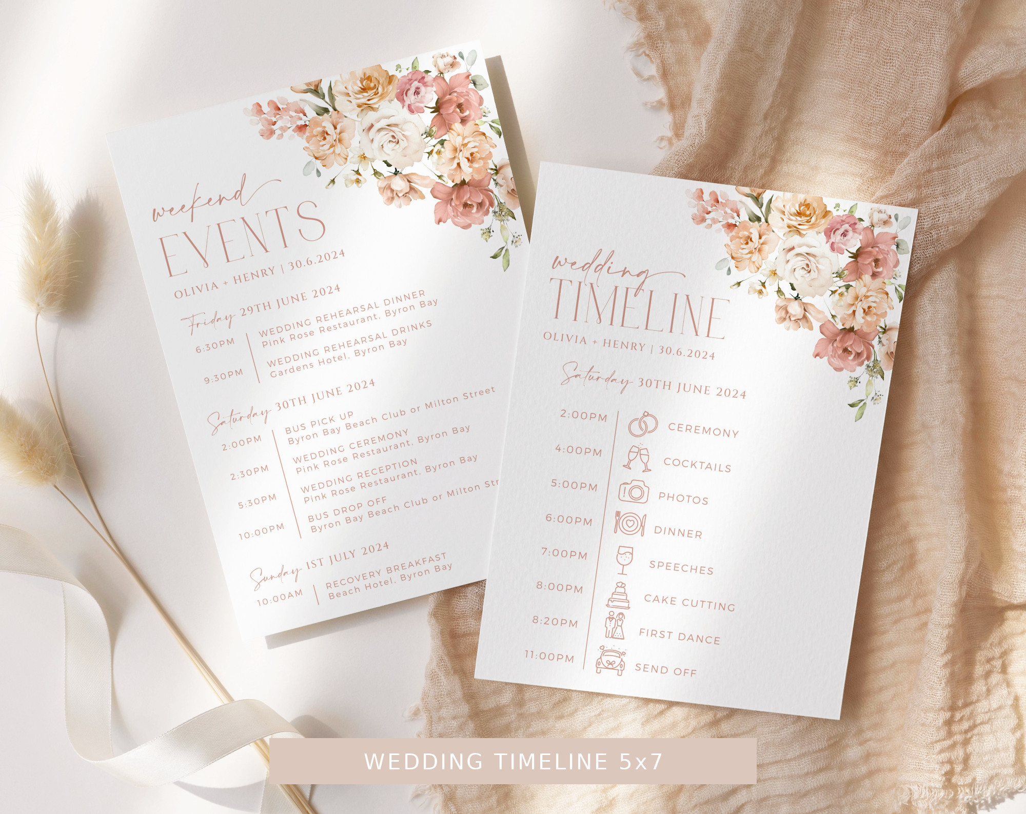 Dusty Rose Flowers Wedding Bundle, Printable File, Edit Yourself, SH37 Dusty Rose Flowers Wedding Bundle, Printable File, Edit Yourself, SH37